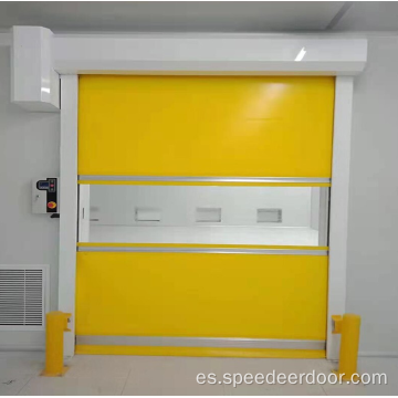 Puerta enrollable de alta velocidad impermeable con electricidad automática